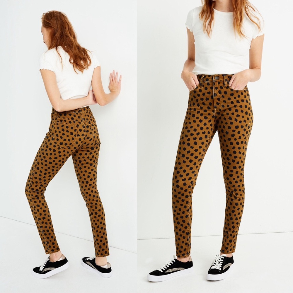 Madewell • 10" Mid-Rise Skinny Jeans in Painted Spots mustard yellow gold - Picture 12 of 12